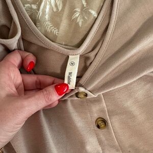 Beige / taupe tank top jumpsuit